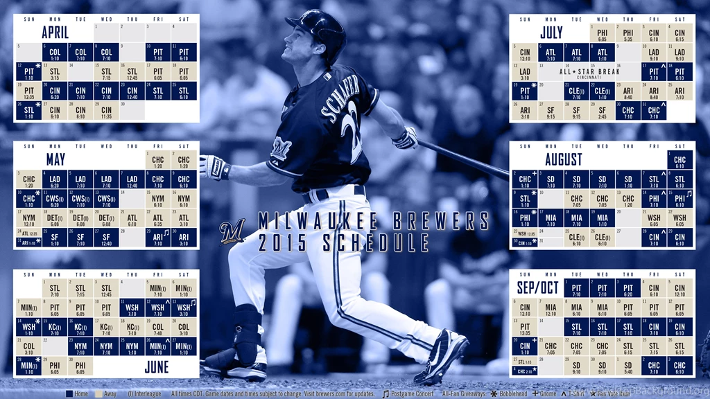 Milwaukee Brewers 2015 MLB Season Schedule Wallpapers
