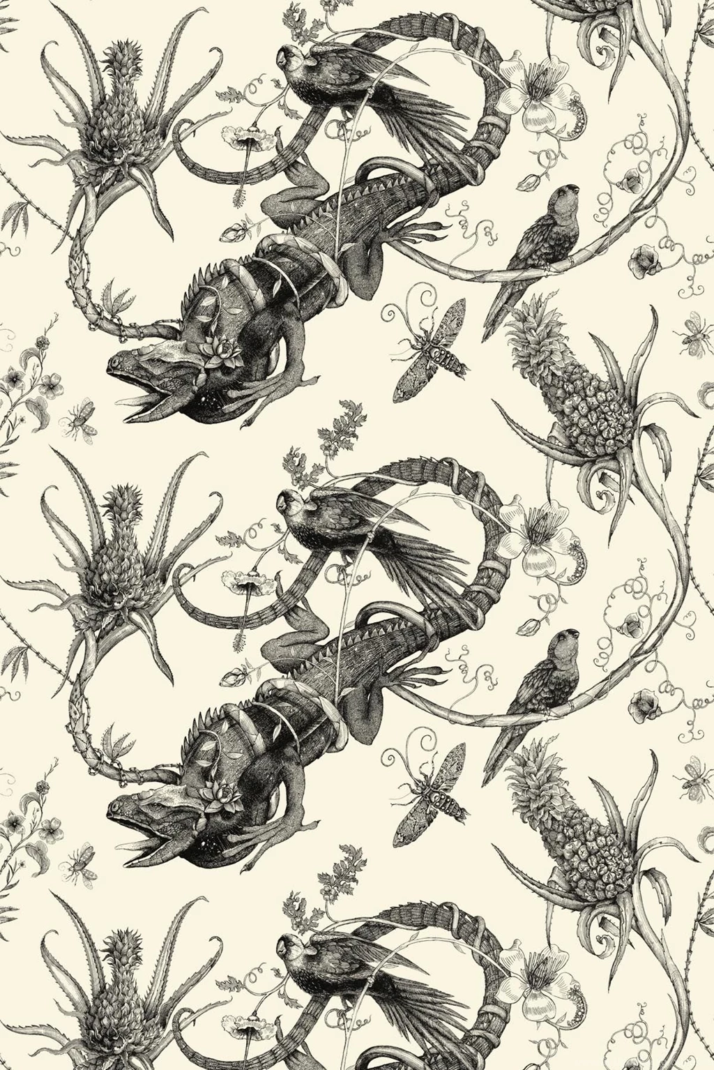 Timorous Beasties Wallcoverings Iguana Superwide Wallpapers