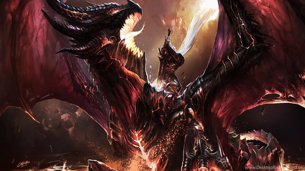 Wallpaper: World Of Warcraft, Video Game, Dragon, Warrior, Fight ...