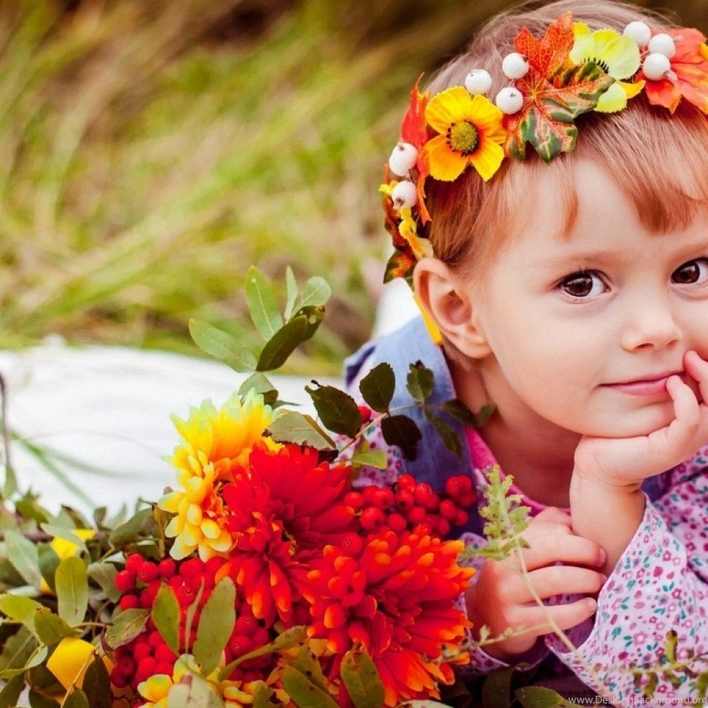 Cute Child Flowers