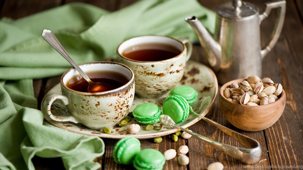 High Resolution Tea Time With Peanut Macaron Wallpapers Full Size ...