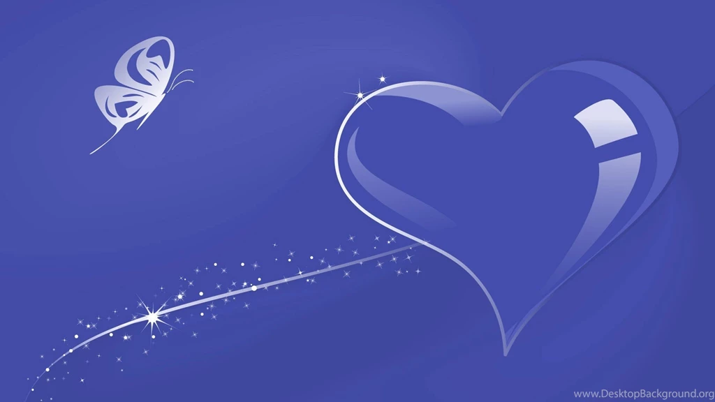 Heart With Blue Backgrounds Wallpapers