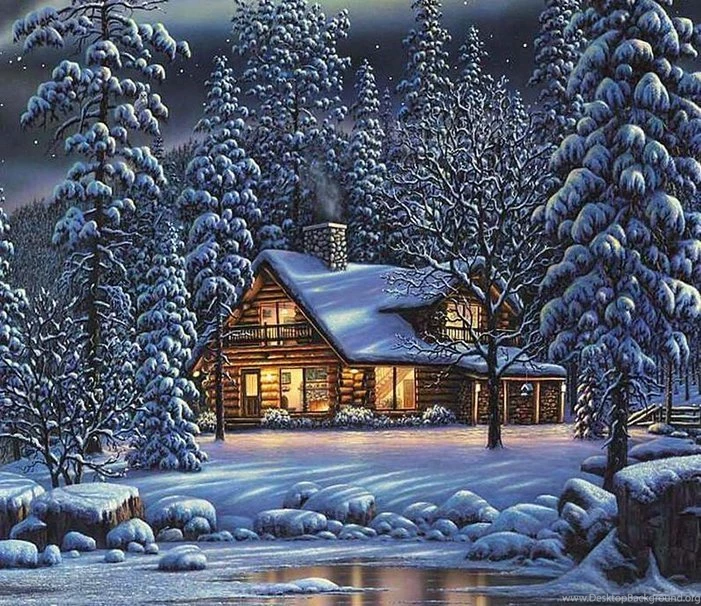 Christmas Winter Cabins