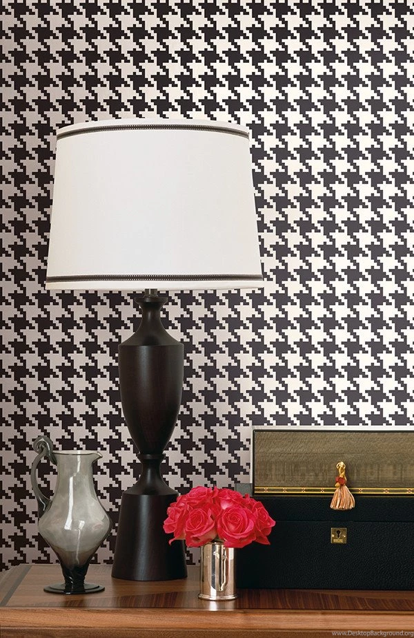 Houndstooth Wallpapers In Greens And White Design By Seabrook ...