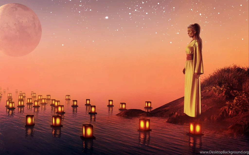 Download Wallpapers 3840x2400 Woman, Sadness, Water, Candles ...