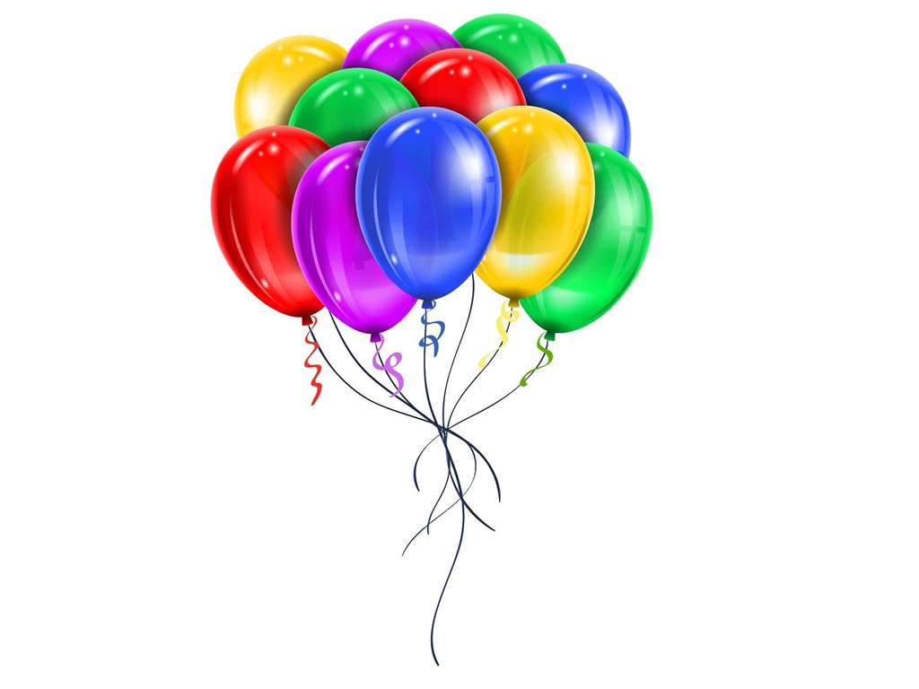 Happy Birthday Wishes Colorful Balloons