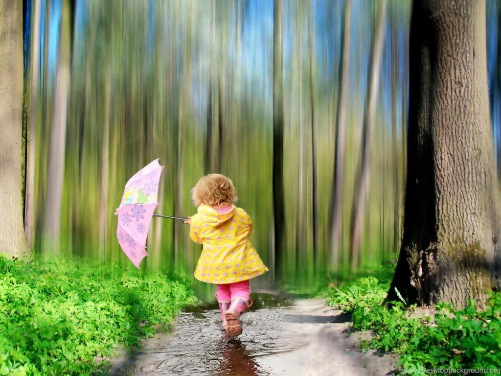 Little Girl In Rain