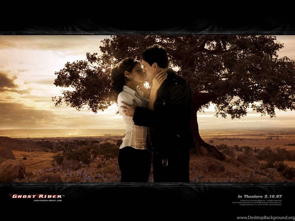 Ghost Rider Movie Kiss Wallpapers   Eva Mendes Wallpapers