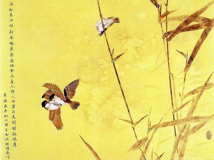 Flowers And Birds, Chinese Gongbi Paintings By Zou Chuan An ...