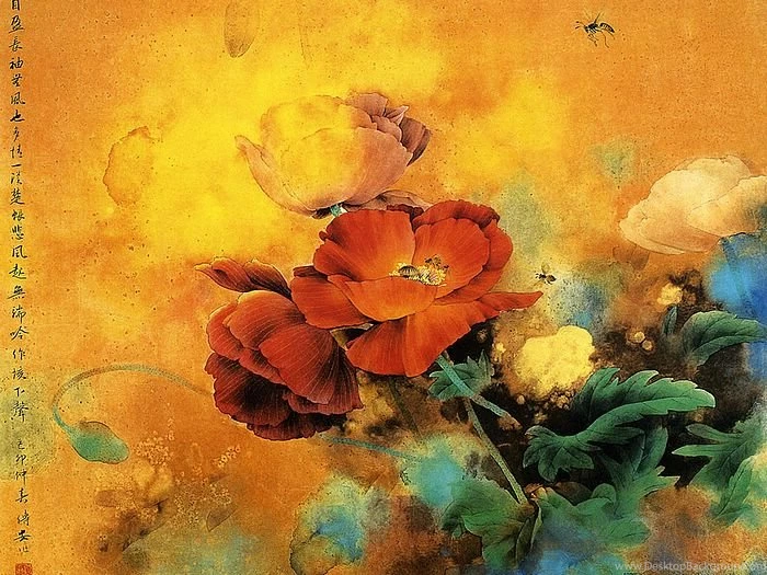 Flowers And Birds, Chinese Gongbi Paintings By Zou Chuan An ...