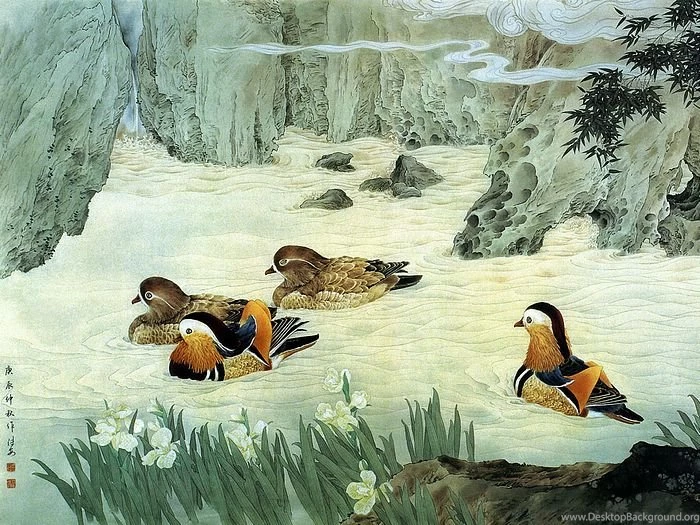 Bird and flower Paintings Chinese Gongbi Paintings Wallpapers 9 ...