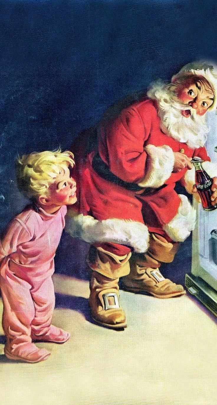 Santa Claus Coca Cola Fridge iPhone 6 Plus HD Wallpapers ...