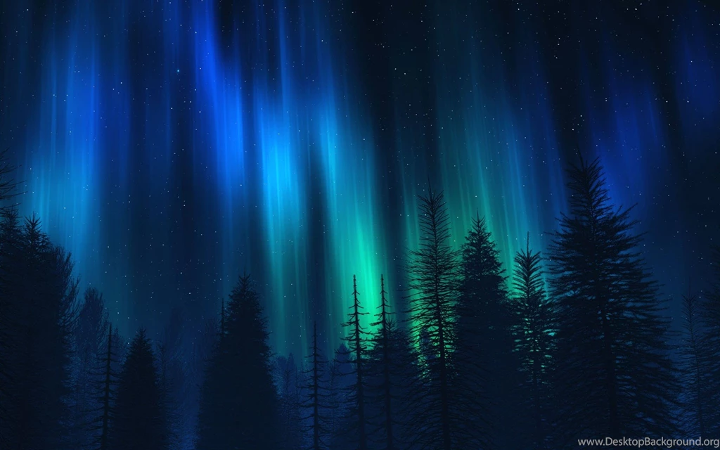 Blue Northern Lights Hd Wallpaper Backgrounds