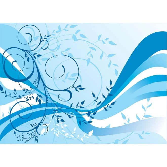 Blue Floral Line Art Wallpapers By Cgvector On DeviantArt