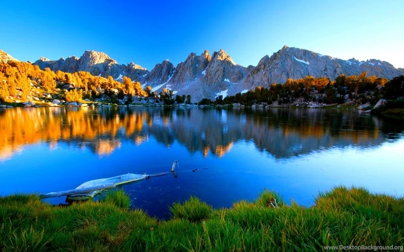 Autumn Grass MOUNTAIN LAKE – Nature Lakes HD Desktop Wallpapers