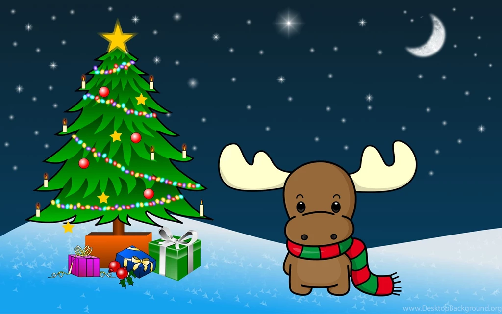 Christmas Moose Wallpapers » WallDevil   Best Free HD Desktop And ...