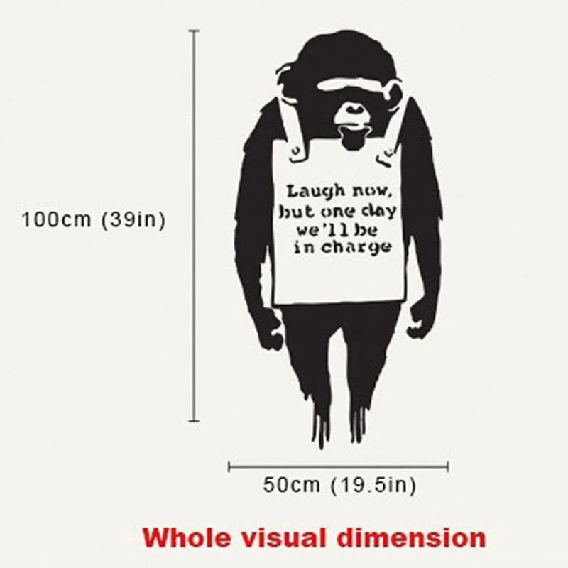Aliexpress.com : Buy Orangutan Monkey Banksy Wall Stickers Banksy ...