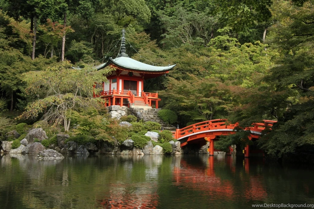 Wallpapers Daigo, Temple, Kyoto, Japan, Buddhist Temple, Pond ...