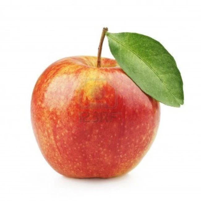 11877863 delicious red apple with a leaf on a white backgrounds ...