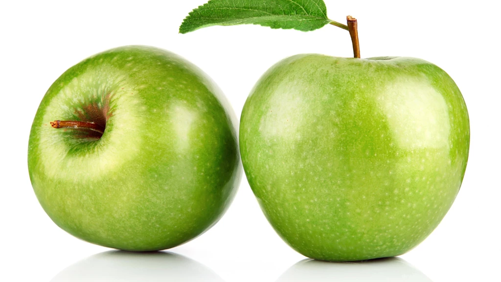 Download Wallpapers 3840x2160 Apple, Leaf, White Backgrounds 4K ...