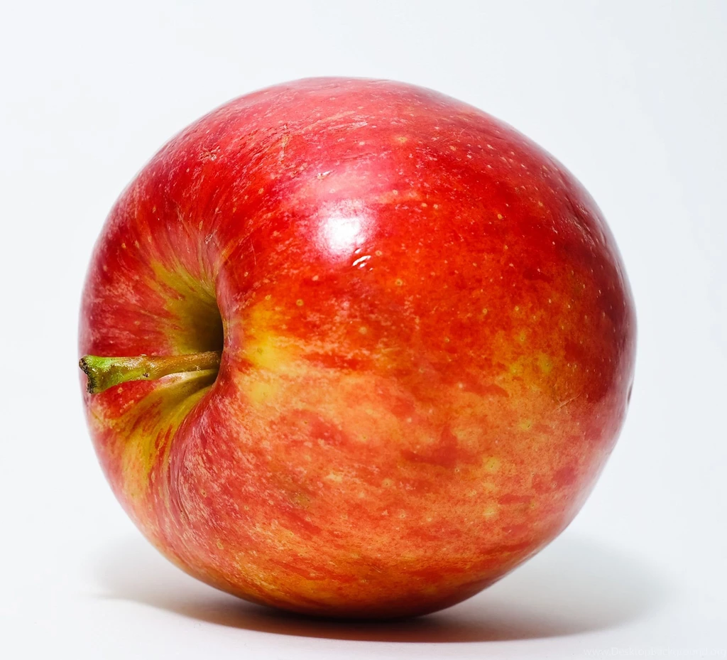 Red Apple On White Backgrounds