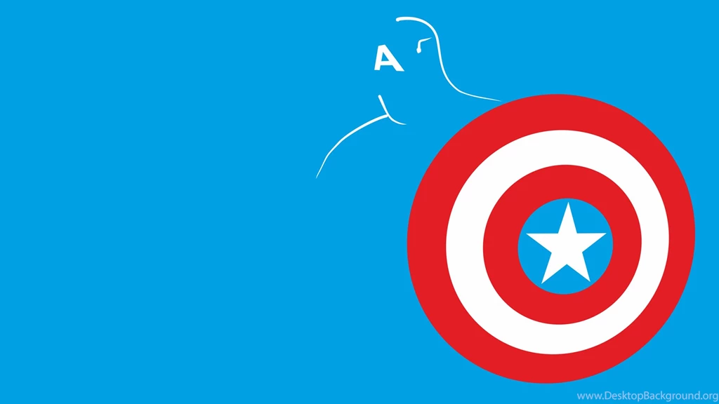 Captain America Shield Blue Minimal Marvel Wallpapers