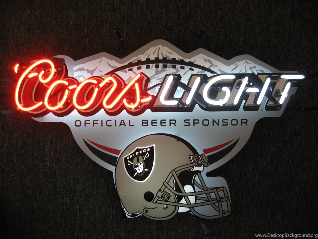 Coors Light Oakland Raiders Neon Beer Sign 2009 Version Coors ...