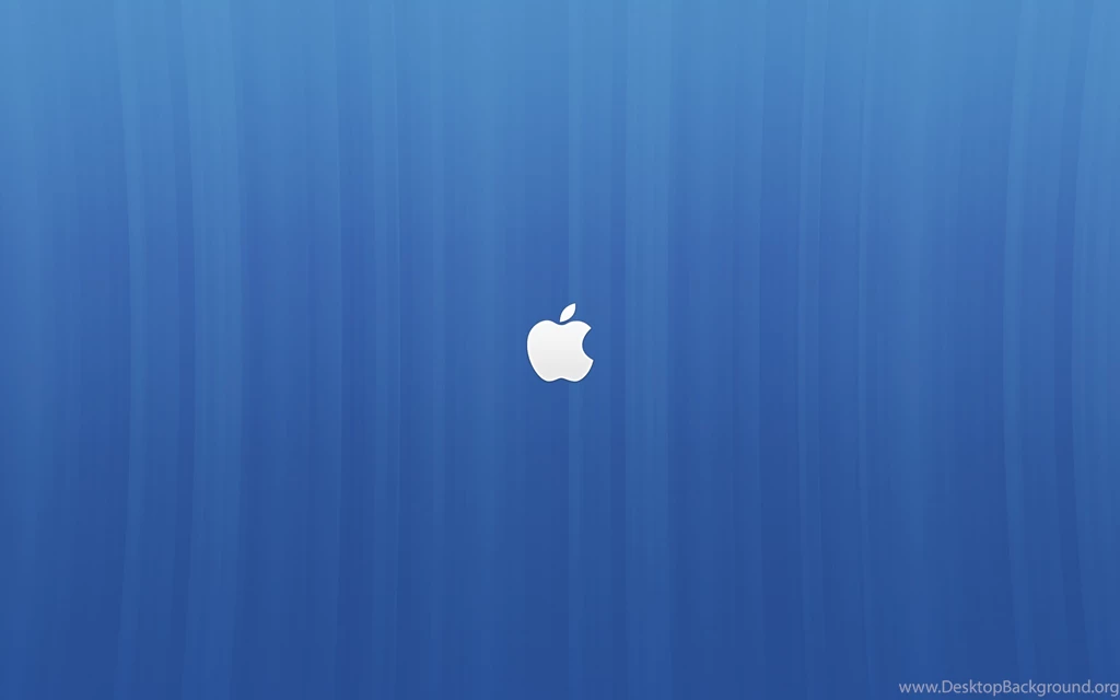 Small Apple Logo Blue Backgrounds Wallpapers
