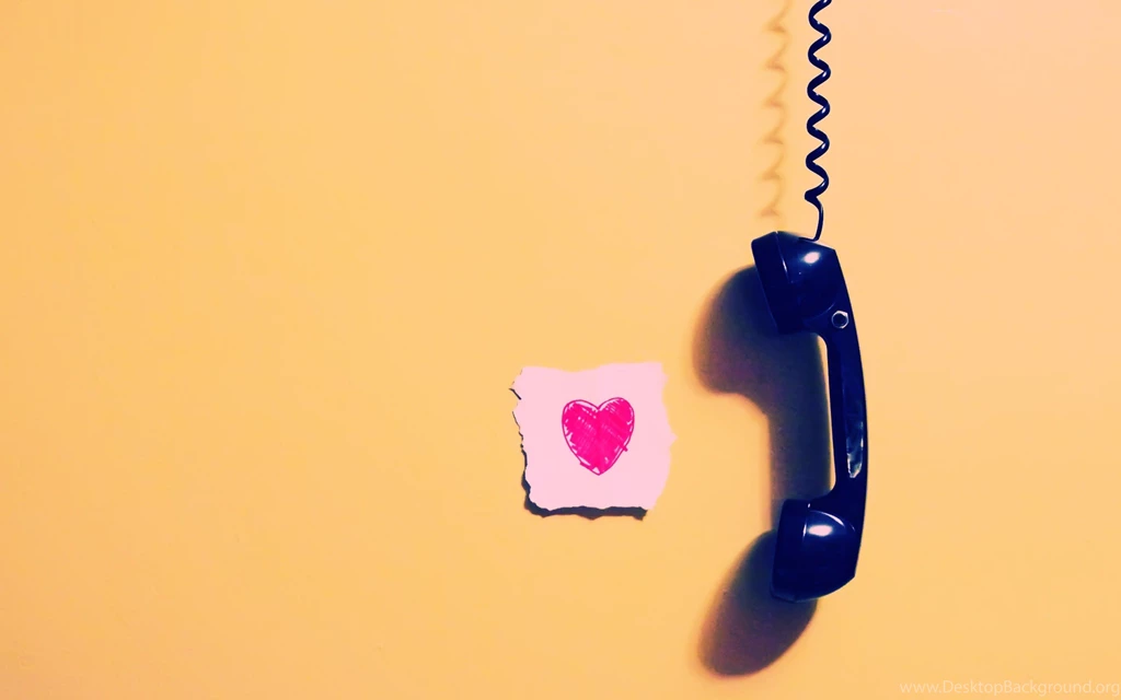 Calling My Girlfriend Pink Heart Love