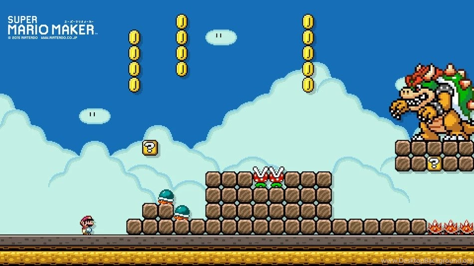 Craft Your Own 'Mario Maker' Wallpapers With This Nintendo App