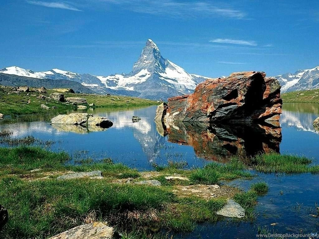 My Free Wallpapers Nature Wallpapers : Matterhorn Lake