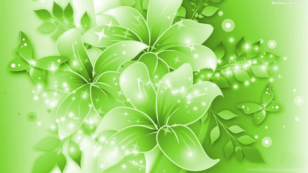10+ High Res Beautiful Green Floral Wallpapers Patterns