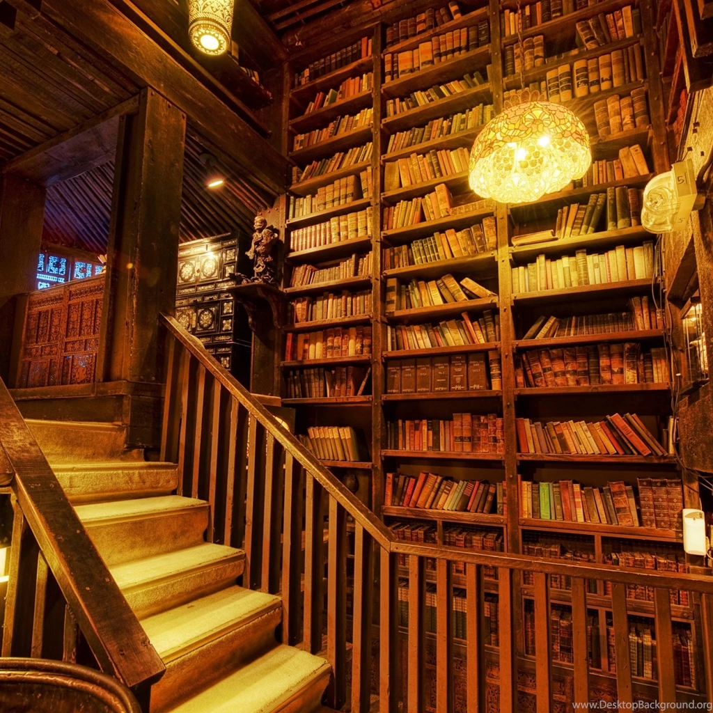 New iPad Air, 4, 3, iPad Mini Retina Library Wallpapers HD ...