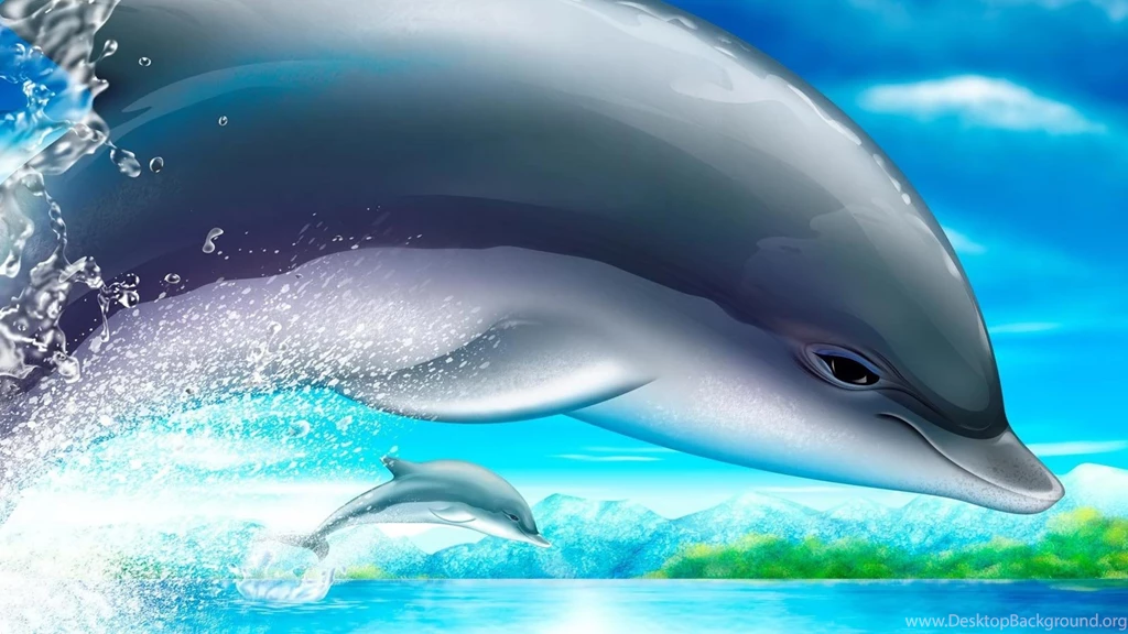 Desktop Wallpapers · Gallery · HD Notebook · Art Dolphins Netbook ...