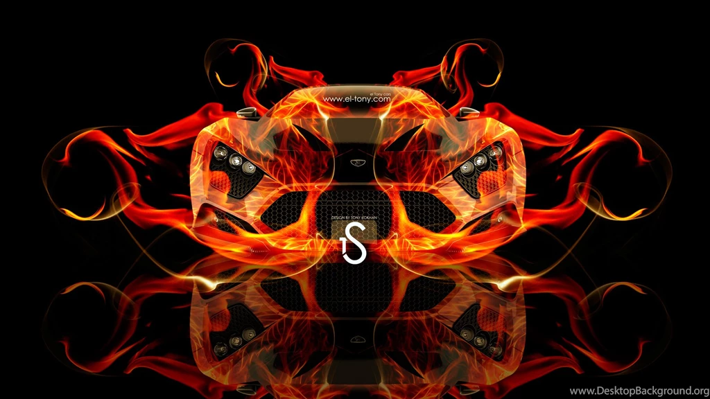 Zenvo Desktop Hd Wallpaper With Fire In Orange Color Desktop