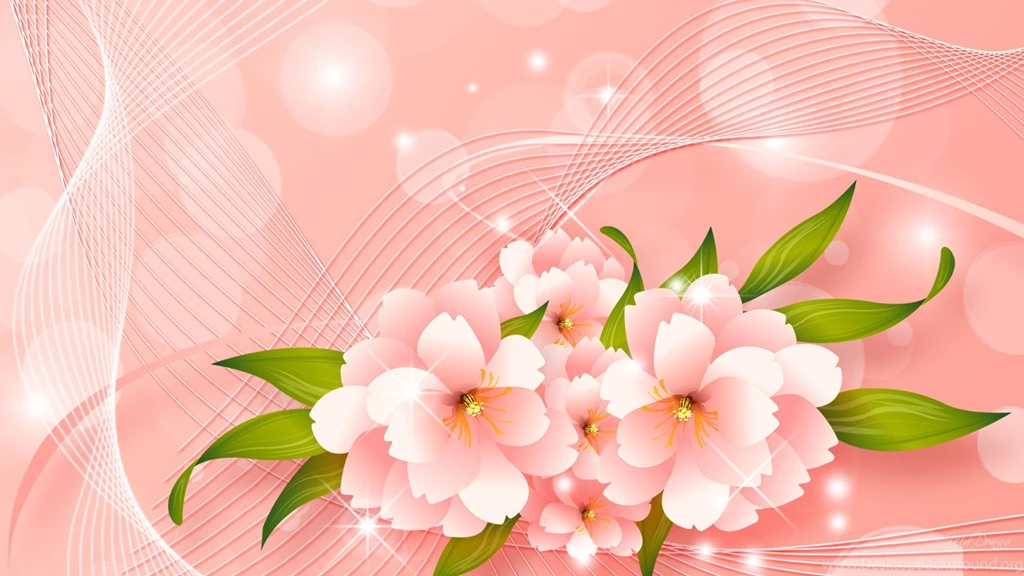 3d Abstract Hdwallpapers Pink Floral Waves 54974