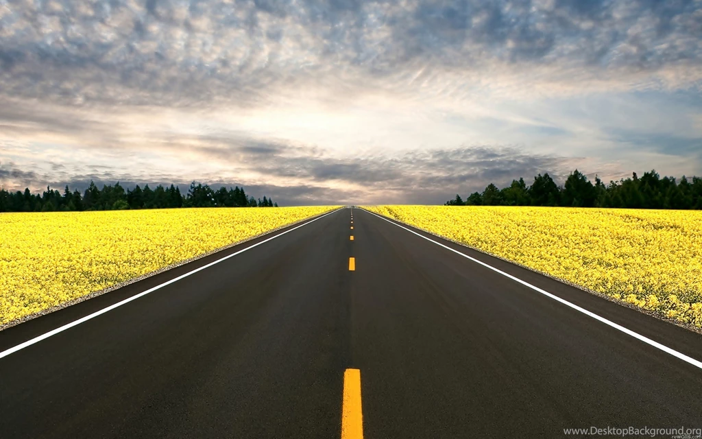 Clean Country Road Wide Monitor 4K Wallpapers