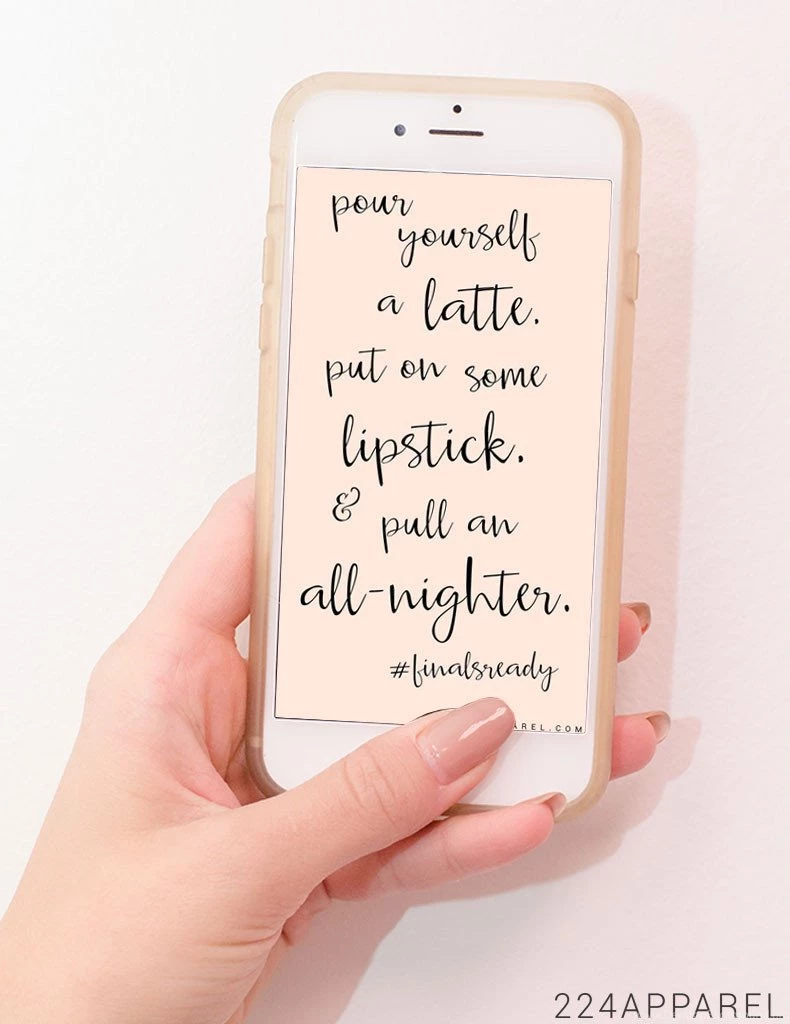 FinalsReady Classy Latte & Lipstick iPhone Wallpapers FREE Instant ...
