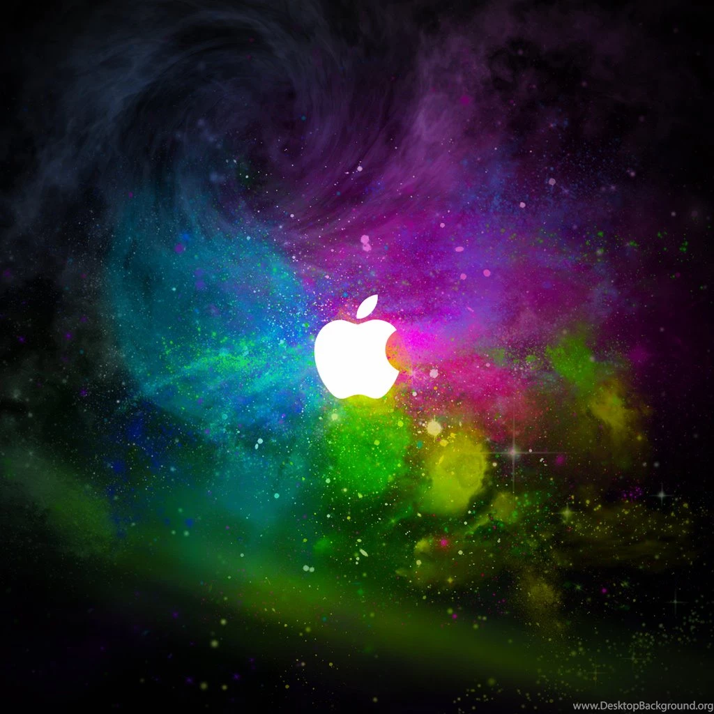 Cosmic Apple Logo Ipad Wallpapers 1024 X 1024  Ipadground.com HD ...