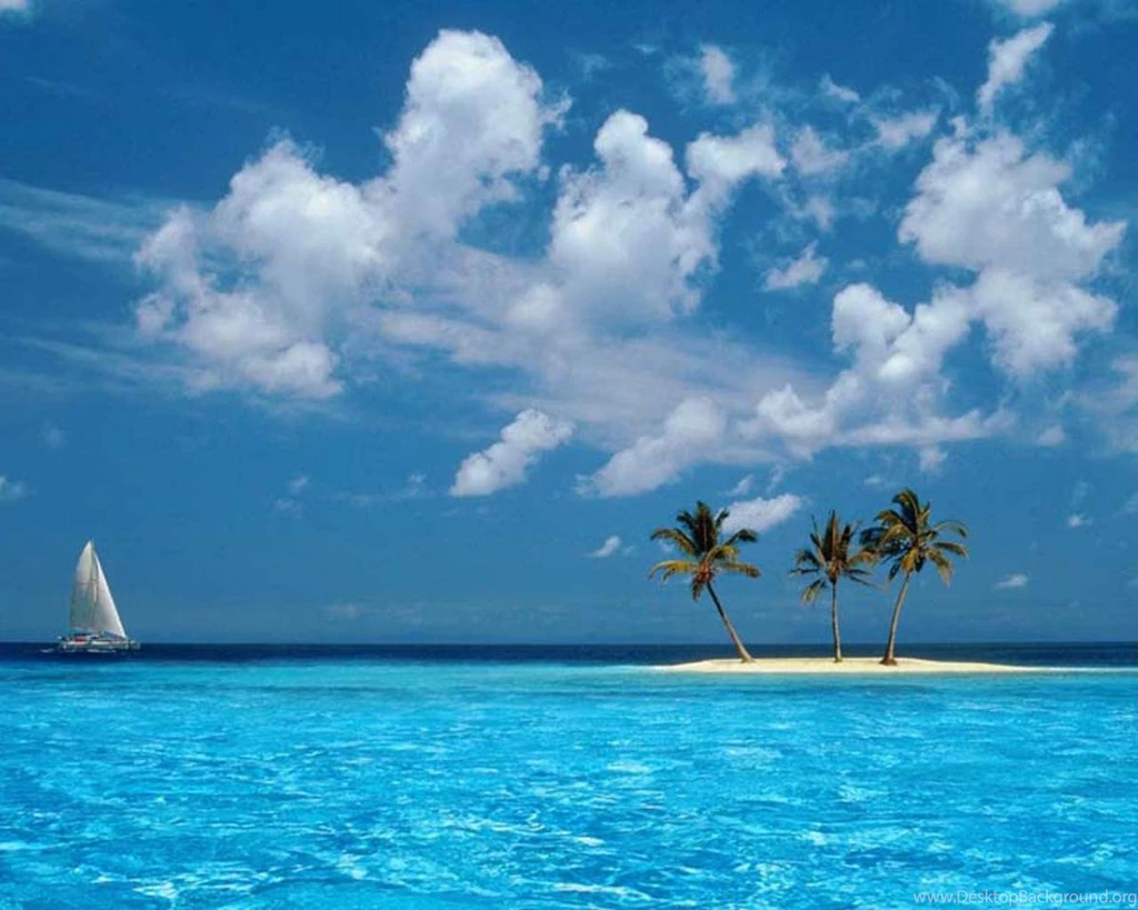 Ocean Sky Palm Boat Tropical Windows Xp Islands Island HD ...