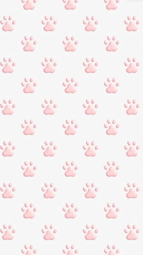 Blush Pink Mini Paw Prints Iphone Phone Wallpaper Backgrounds Lock ...