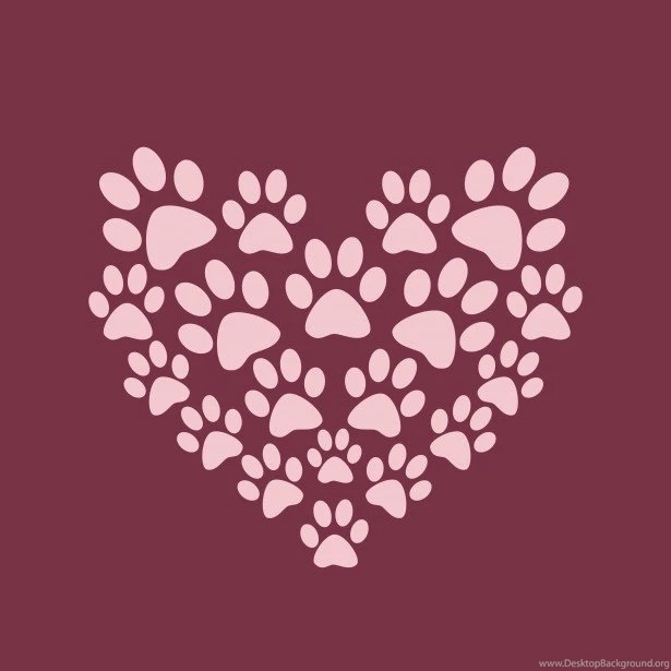 Red Paw Print Backgrounds