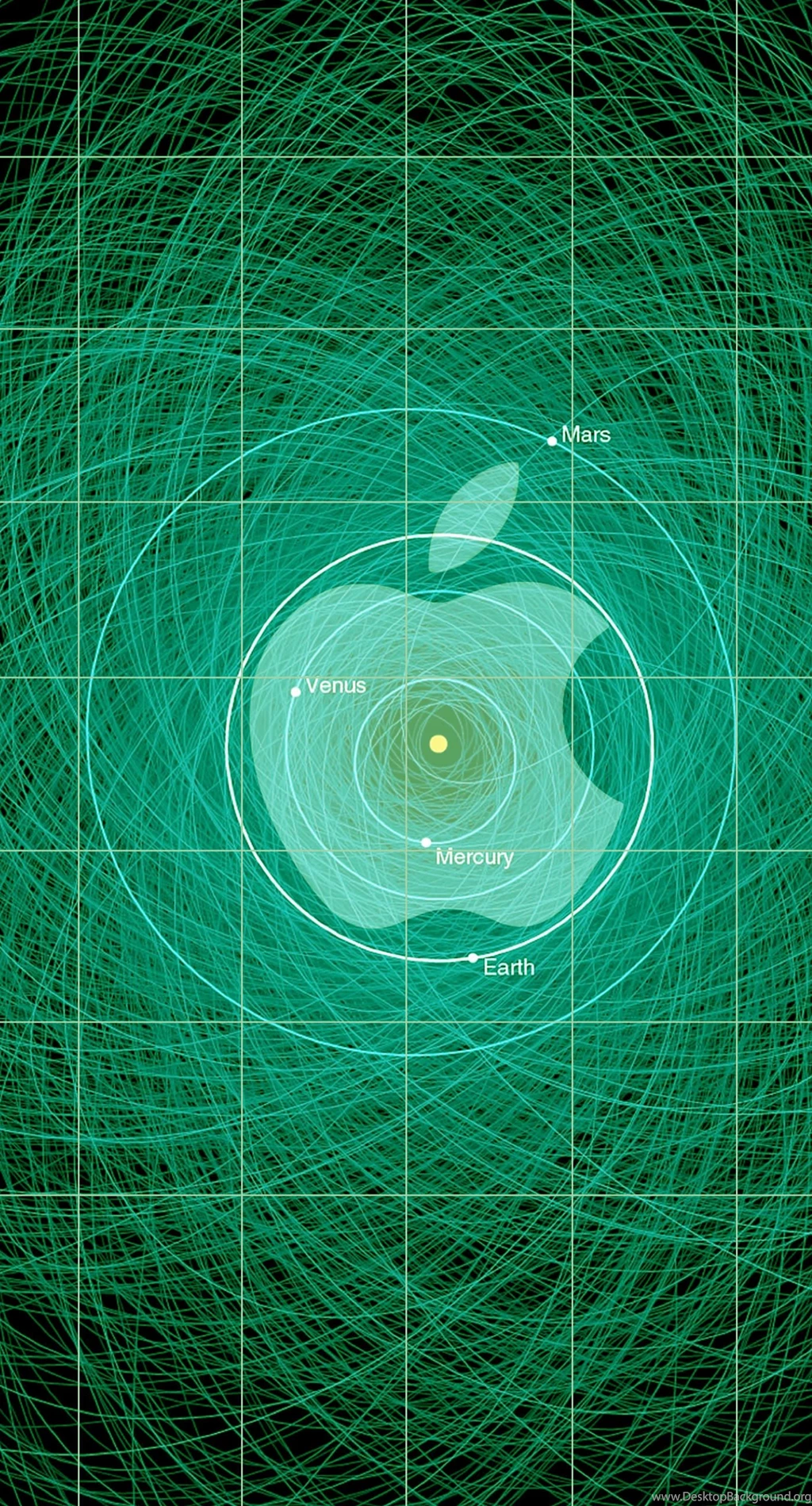 Apple Logo Shelf Cool Blue Green
