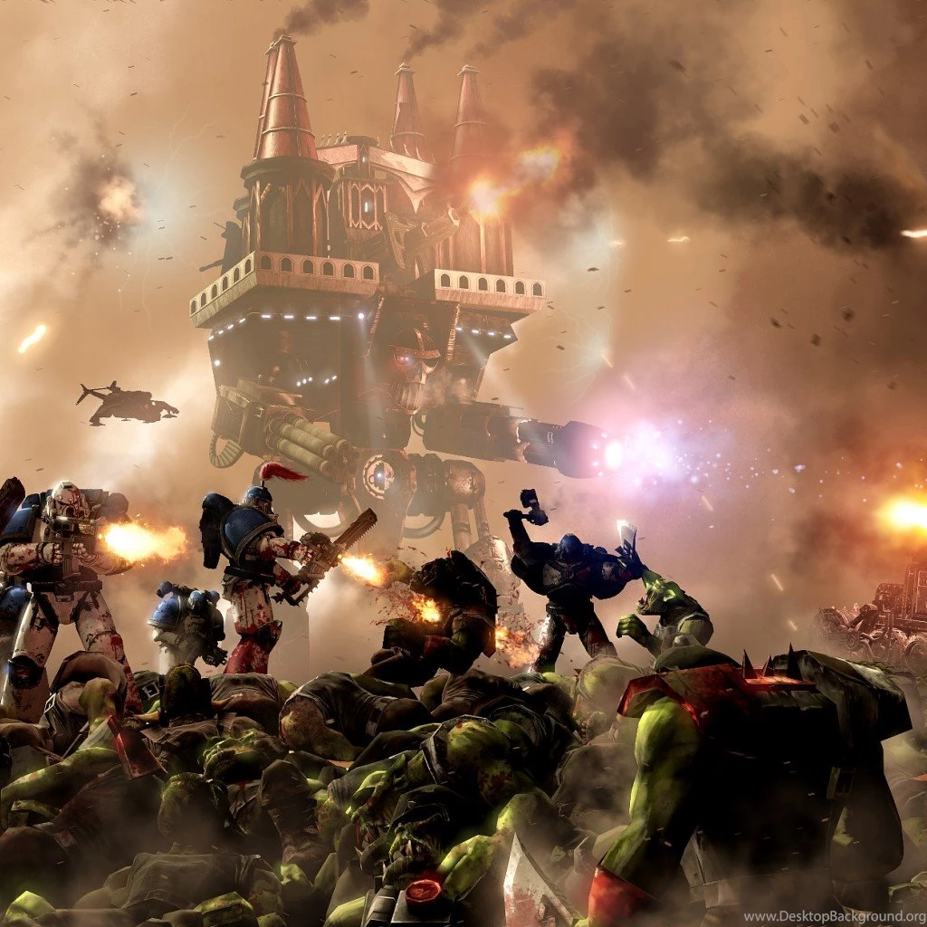 Wallpapers Orks, Space Marine, War, Space Landing, Warlord class ...