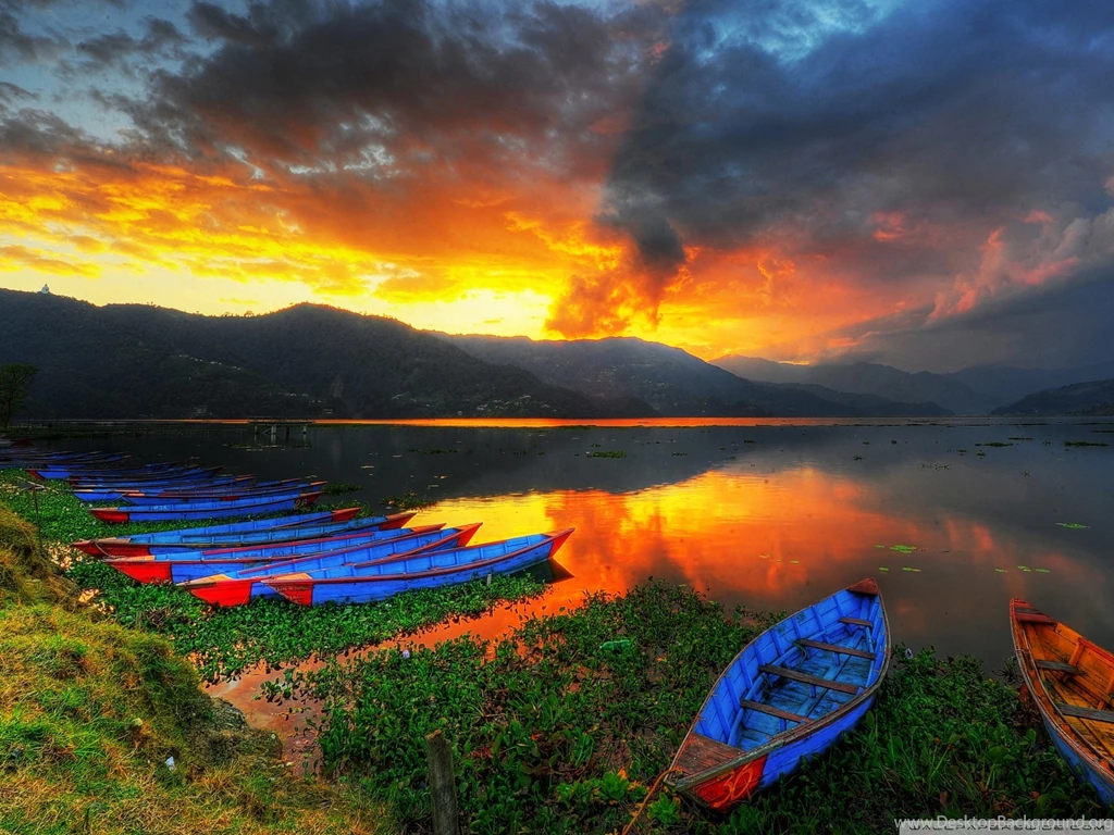 Boats, Lake Scenery HD Desktop Wallpapers : High Definition ...