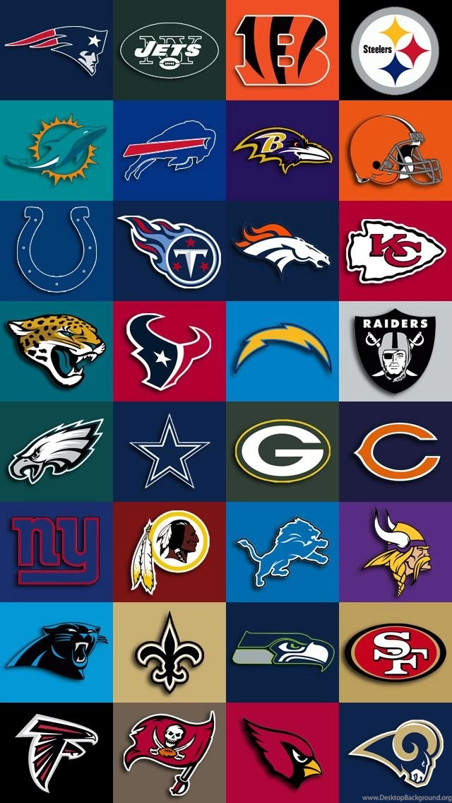IPhone 5 Wallpaper HD sports 14 NFL team logos.jpg (640×1136 ...