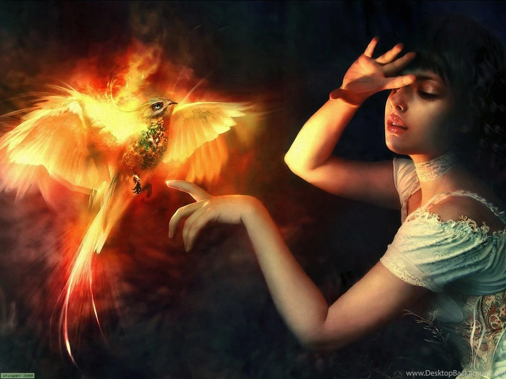 Wallpapers Girl And Phoenix 1600 X 1200 Fantasy Fairy Dragon ...