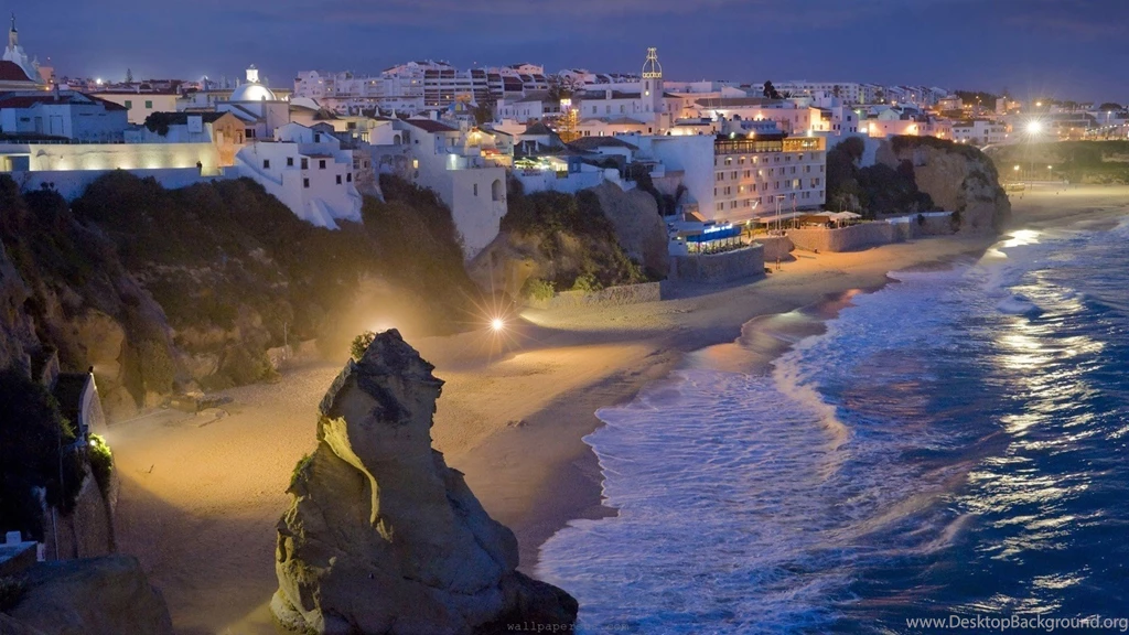 Albufeira Night, Beach, 1920x1080 HD Wallpapers And FREE Stock Photo
