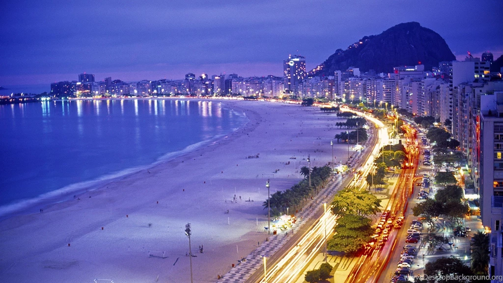 City Beach At Night Wallpaper.