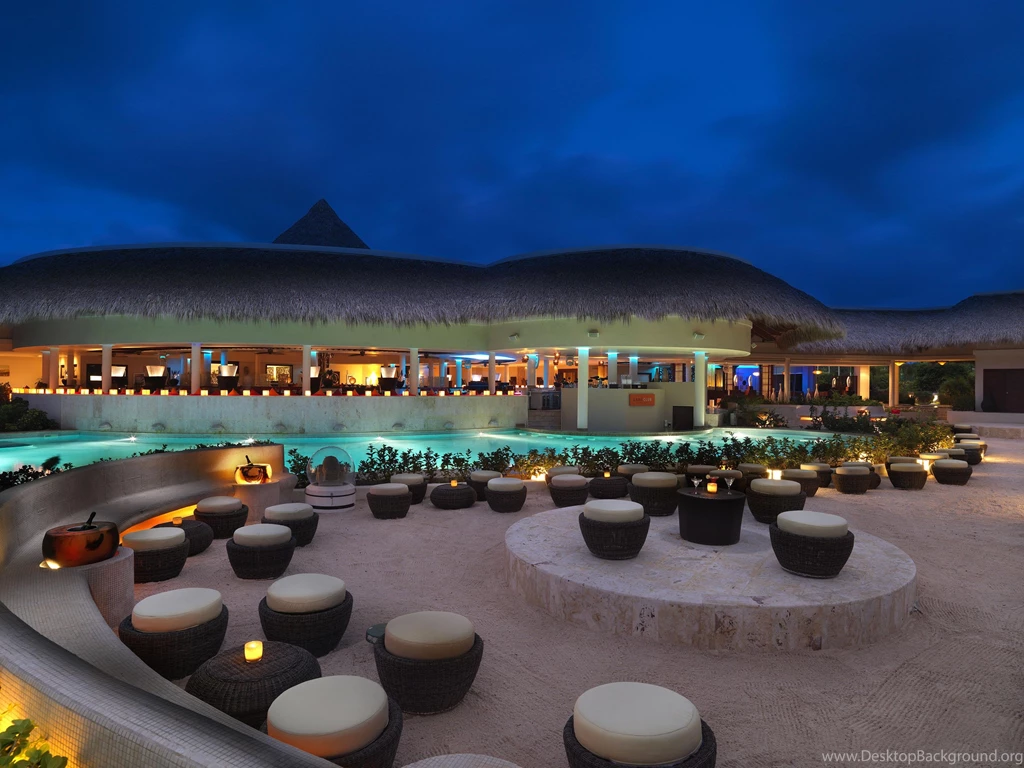 Beach Bar At Night Time   (